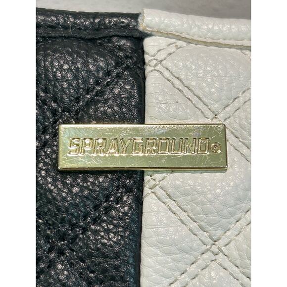 Sprayground Women’s Bag Shoulder Black White Leather Shark Limited Edition - Picture 5 of 15